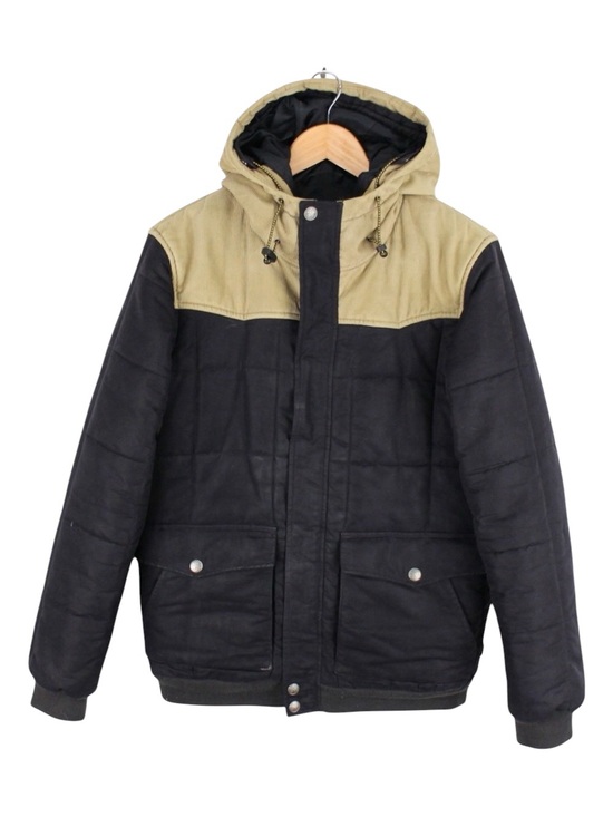 Levi's Other - Levi's Men's Hooded Puffer Jacket Tan Black Colorblock Medium Winter‎ Coat
